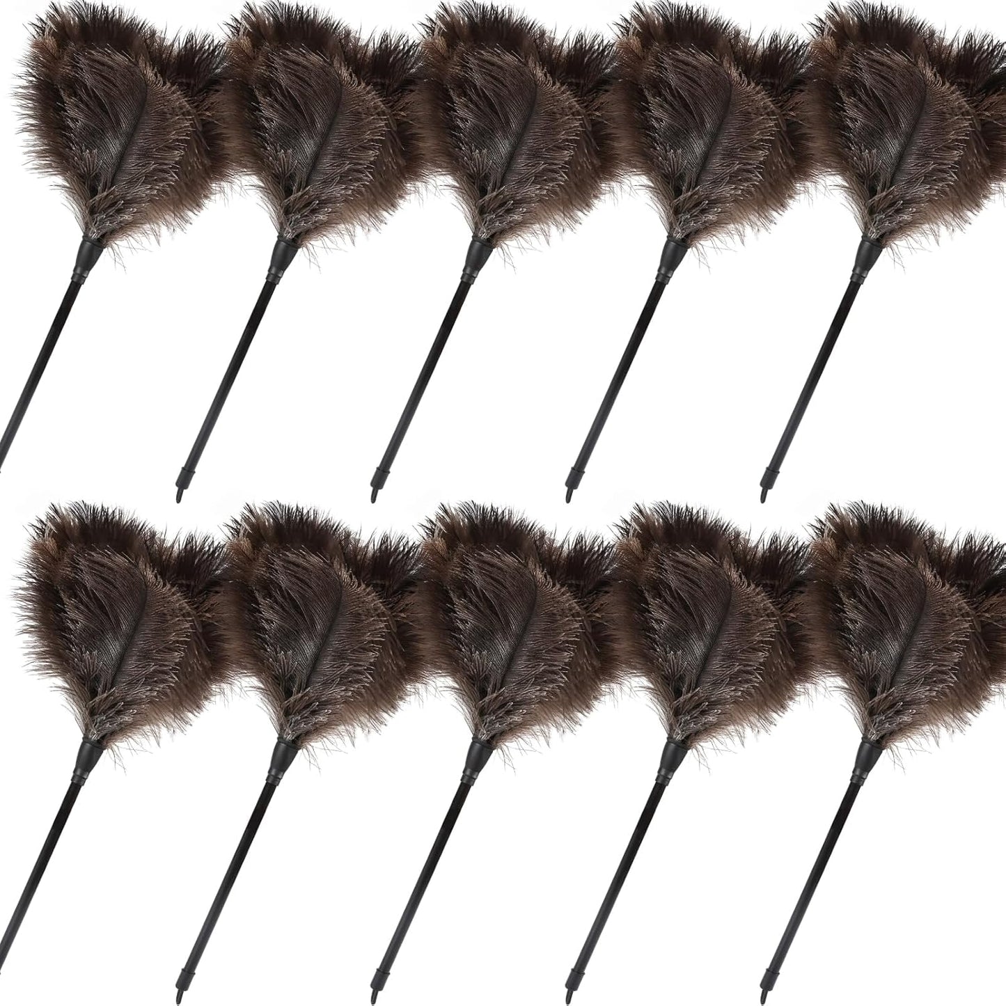 Extendable Cleaning Duster 94 Inch - Long Telescoping Ostrich Feather Dusters with Stainless Steel Extension Pole for High Ceiling Fan, High Ceilings,Roof Dusting