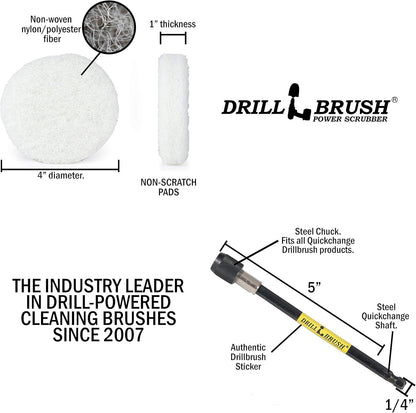 Drill Scrubber - Drill Brush Power Scrubber Pads - Bathroom - Drill Pad Attachments - Cleaning Pads - Shower Door - Baseboard - Bathroom Sink - Shower Cleaner - Flooring - Hard Water Stain Remover