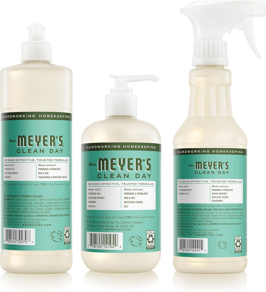 MRS. MEYER'S CLEAN DAY Kitchen Essentials Set, Includes: Hand Soap, Dish Soap, and All Purpose Cleaner, Lemon Verbena, 3 Count Pack