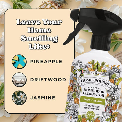 Home-Pourri Air + Fabric Multi-Purpose Odor Freshener Spray, Grapefruit Lychee Vanilla, 11 Fl Oz - Vanilla and Grapfruit Lychee