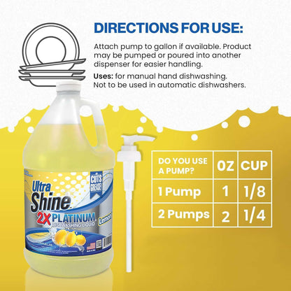 Ultra Shine 3X Platinum Bulk Dishwashing Liquid, Powerful Grease Remover, 5-Gallon - Concentrated Dish Cleaner Soap for Commercial Kitchens, Restaurants & Home Cleaning, Gentle on Hands & Skin