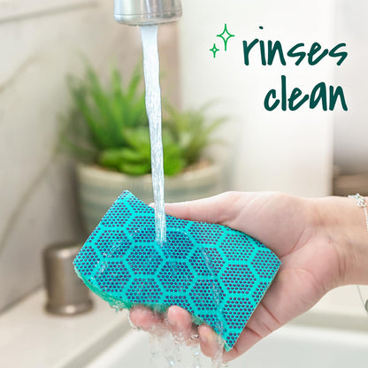 Scotch-Brite Odor Resist Heavy Duty Scrub Sponge, Dishwasher-Safe Kitchen sponges for Serious Scrubbing, Multipurpose Dish Sponge for Stuck-On Messes, 6 Scrubbing Sponges