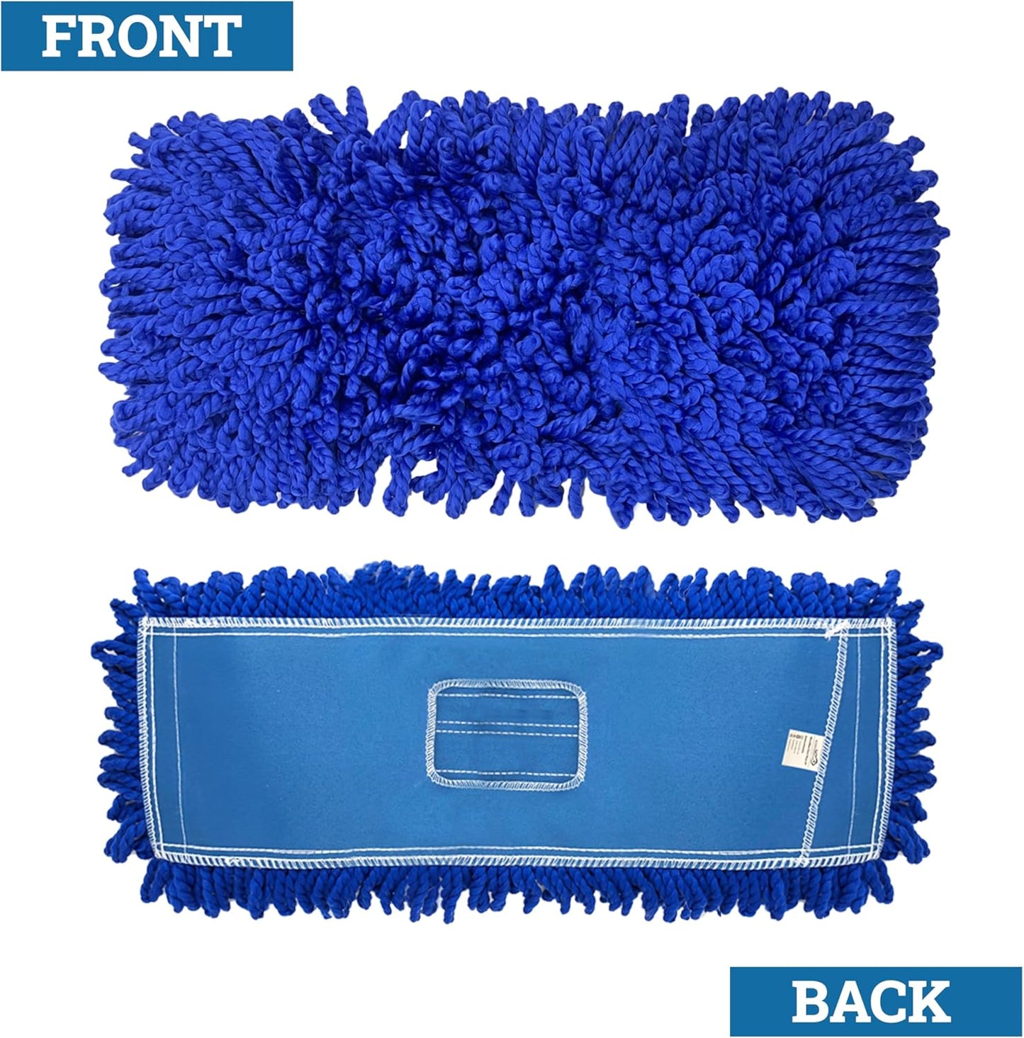 Kleen Handler 24 inch Microfiber Dust Mop | Medium Washable Commercial Mop Head Replacement, Pack of 3