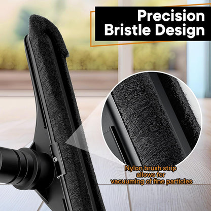 Replacement Floor Tool Compatible with ProTeam 101446 E-Z Glide Backpack Vacuums 10 QT & 6 QT, 14" Hard Floor Tool Compatible with Commercial Cleaners(Brush with Scalloped Edges,Gray)