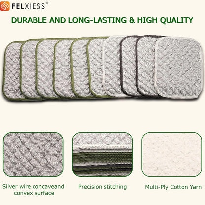 2026 New Double Side Non Scratch Wire Dishcloths,Multipurpose Wire Dishwashing Rags for Wet and Dry, Reusable Metal Dish Cloth,Wire Miracle Cleaning Cloths for Kitchen(Silver 6Pcs)