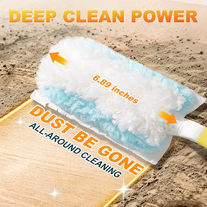 JOYMOOP Scented Telescopic Duster kit, 3FT Extendable Handle (Yellow) + 24 Yellow Refills for Swiffer Feather Duster,Easy Cleaning for Ceilings, Ceiling Fans, Blinds, Vents & Shelves