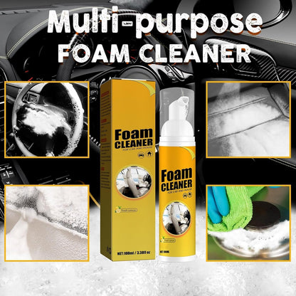 2PCS Foam Cleaner,Multipurpose Foam Cleaner,Fo-am Cle-aner All Purpose for Car,Fo-am Cle-anercar Lemon Flavor(100ml*2)