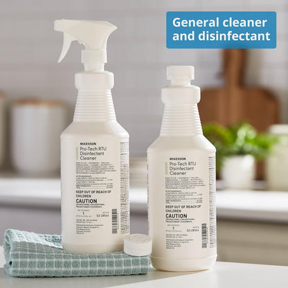 McKesson Pro-Tech Surface Disinfectant Cleaner, Ready to Use - Floral Scent, Trigger Spray Bottle, 32 oz, 1 Count, 1 Pack
