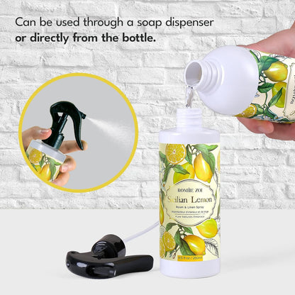 ROMIIE ZOI Room Spray Lemon, Air Freshener Spray Made with Natural Plant Extract, Scented Room Spray for Home Fragrance Fabric Spray Freshener 8.5 FL OZ