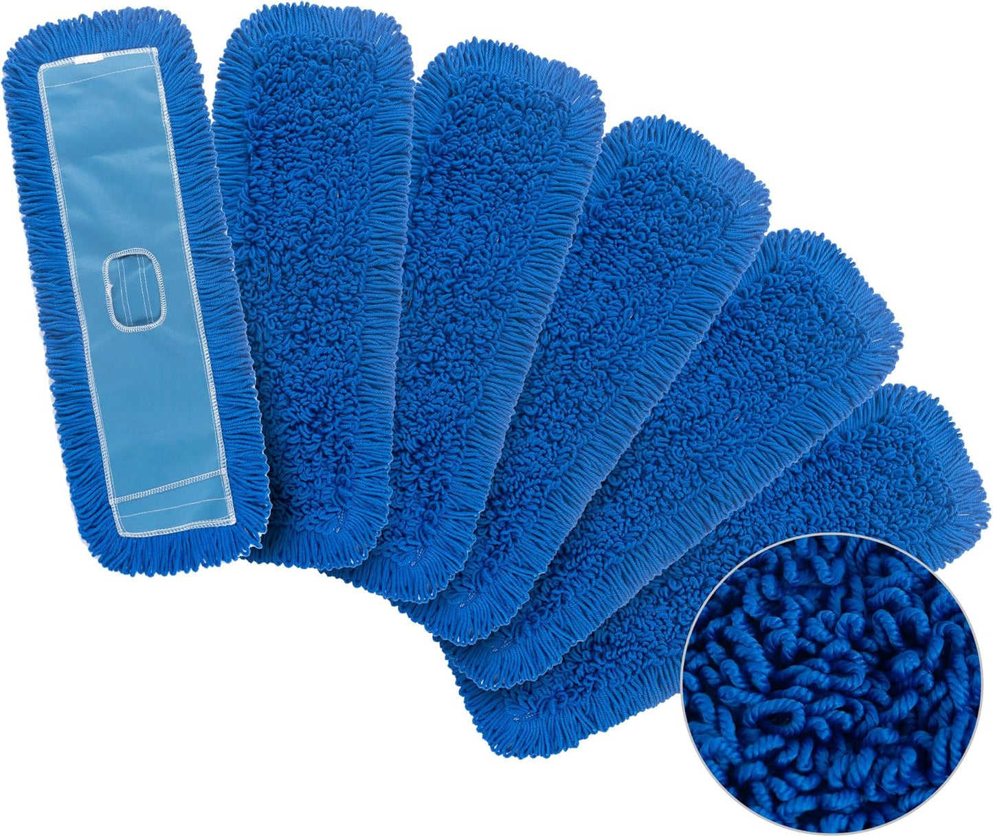 Matthew Cleaning 24'' Industrial Strength Cotton Dust Mop Refill Washable Replacement Heads for Residential & Commercial Use Fit Standard Dust Mop Frames, Hardwood, Laminate, Concrete Floors 3 Pack
