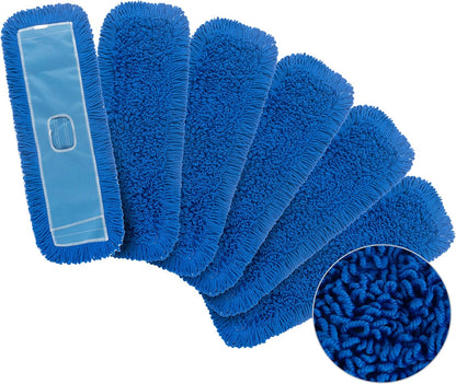 Matthew Cleaning 24'' Industrial Strength Cotton Dust Mop Refill Washable Replacement Heads for Residential & Commercial Use Fit Standard Dust Mop Frames, Hardwood, Laminate, Concrete Floors 3 Pack