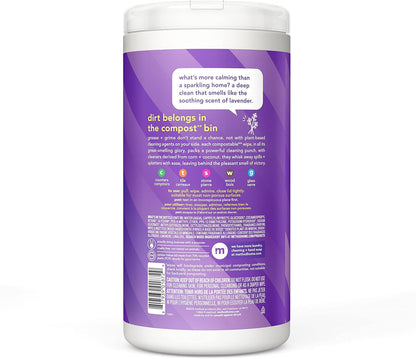 Method All-Purpose Cleaning Wipes, Pink Grapefruit, Multi-Surface, Compostable, 70 Count (Pack of 1)