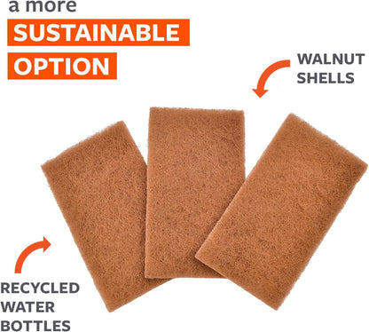 Full Circle Agave Leaf Scour Pads – Pack of 3 – Maximum Strength, Non-Scratch Dish Scrubber Made with Plant-Based & Recycled Materials, Safe for Nonstick