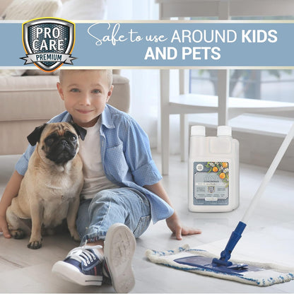 ProCare Floor Cleaner (Made in USA) | Tile, Stone, Laminate, Vinyl & Natural Wood Floor Cleaner for Mopping, Household Supplies, Cleaning Solution with Citrus Aroma - 1 Gal (128 Fl Oz)