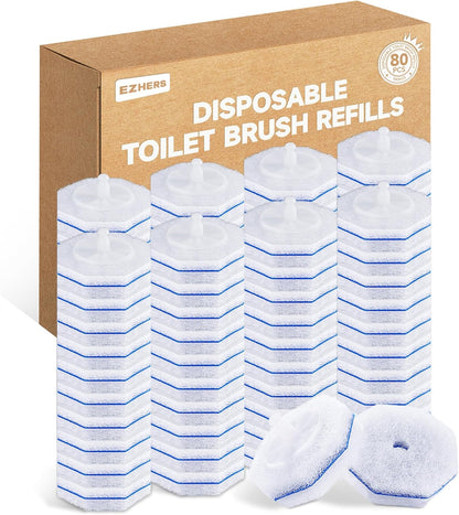 50 Count Toilet Wand Refills for Clorox, 5X Cleaning Power Toilet Bowl Wand Refills & High-Density Disposable Toilet Brush Scrubber - No Falling Apart, Instant Foam for Bathroom Cleaning