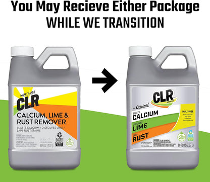 CLR Calcium, Lime & Rust Remover, Blasts Calcium, Dissolves Lime Deposits, Zaps Stubborn Rust Stains and Hard Water Deposits, 80 Ounce Bottle