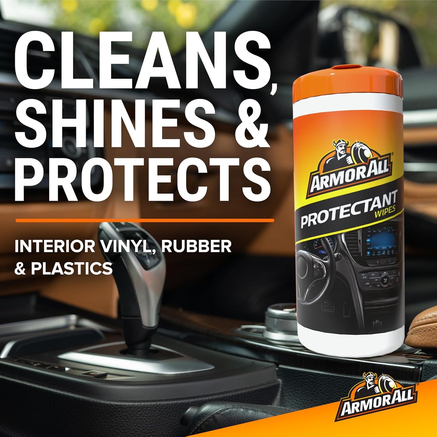 Armor All Car Cleaning Wipes, Wipes for Car Interior and Car Exterior, 90 Wipes Each