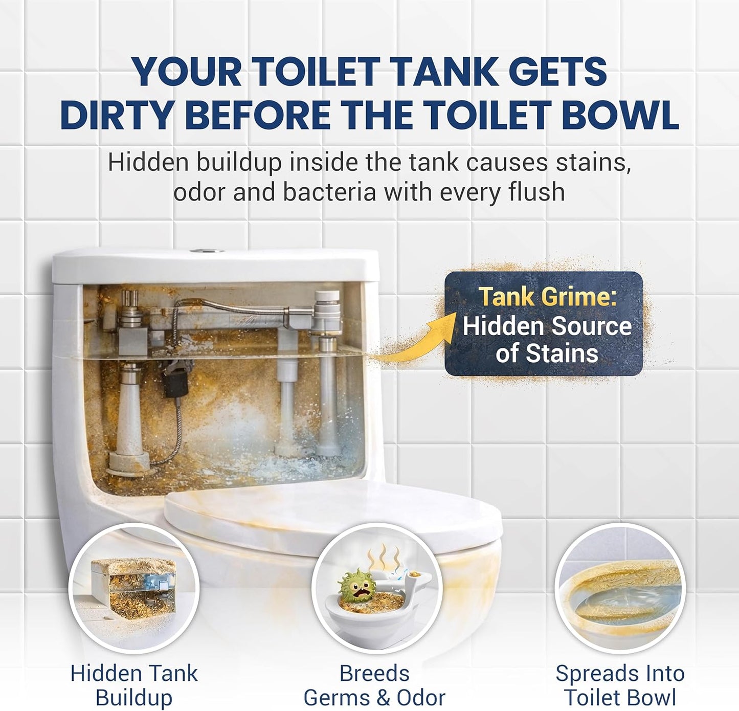 MGICAN Patented Automatic Toilet Bowl Cleaner System (ATCS) 1700+ Flushes - Non Toxic Toilet Bowl Cleaners for Hard Water Stains - UL-Certified Toilet Cleaner 1 Year Supply (1 Pack)