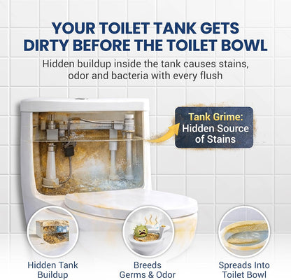 MGICAN Patented Automatic Toilet Bowl Cleaner System (ATCS) 1700+ Flushes - Non Toxic Toilet Bowl Cleaners for Hard Water Stains - UL-Certified Toilet Cleaner 1 Year Supply (1 Pack)