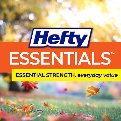 Hefty Essentials Drawstring 13 Gallon Kitchen Trash Bags, 45 Count, Tall Unscented Trash Bags for Kitchens, Home Offices, or Laundry Rooms, Easy to Tie, Lift, and Carry, White
