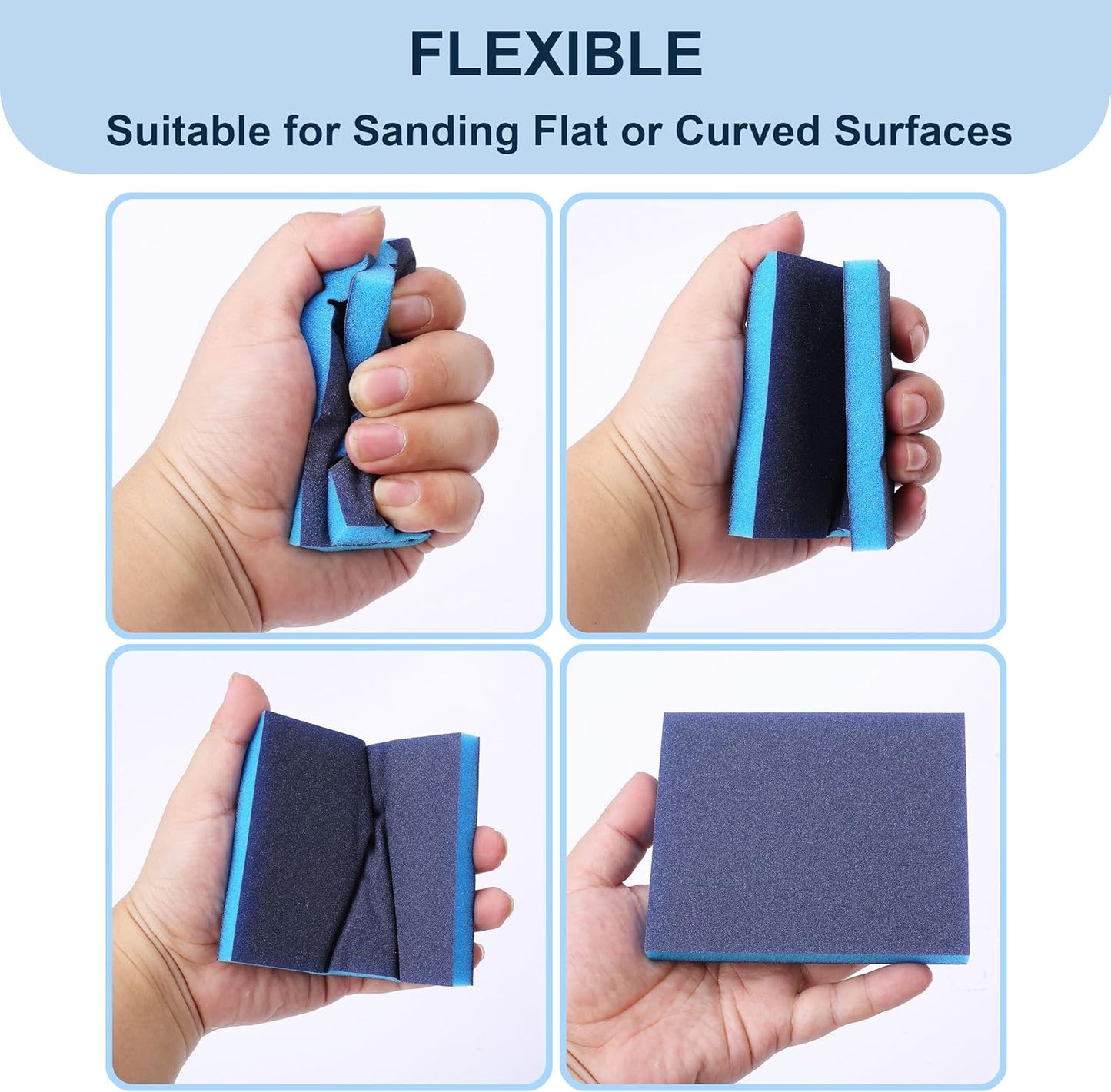 Bates- Sanding Sponge, 20 pcs, 3”x4”, 400-3000 Grit Assortment, Ultra Fine, Washable and Reusable, Sandpaper Block, Sanding Blocks for Wood, Sanding Pad, Drywall Sanding Block, Drywall Sanding Sponge
