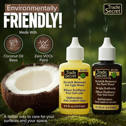 Trade Secret Scratch Concealer for Real Wood Furniture & Floors – Restores Dark Wood Scratch, Covers Nicks, Scuffs & Dogs, Cats Scratches, Marks, Minor Defects