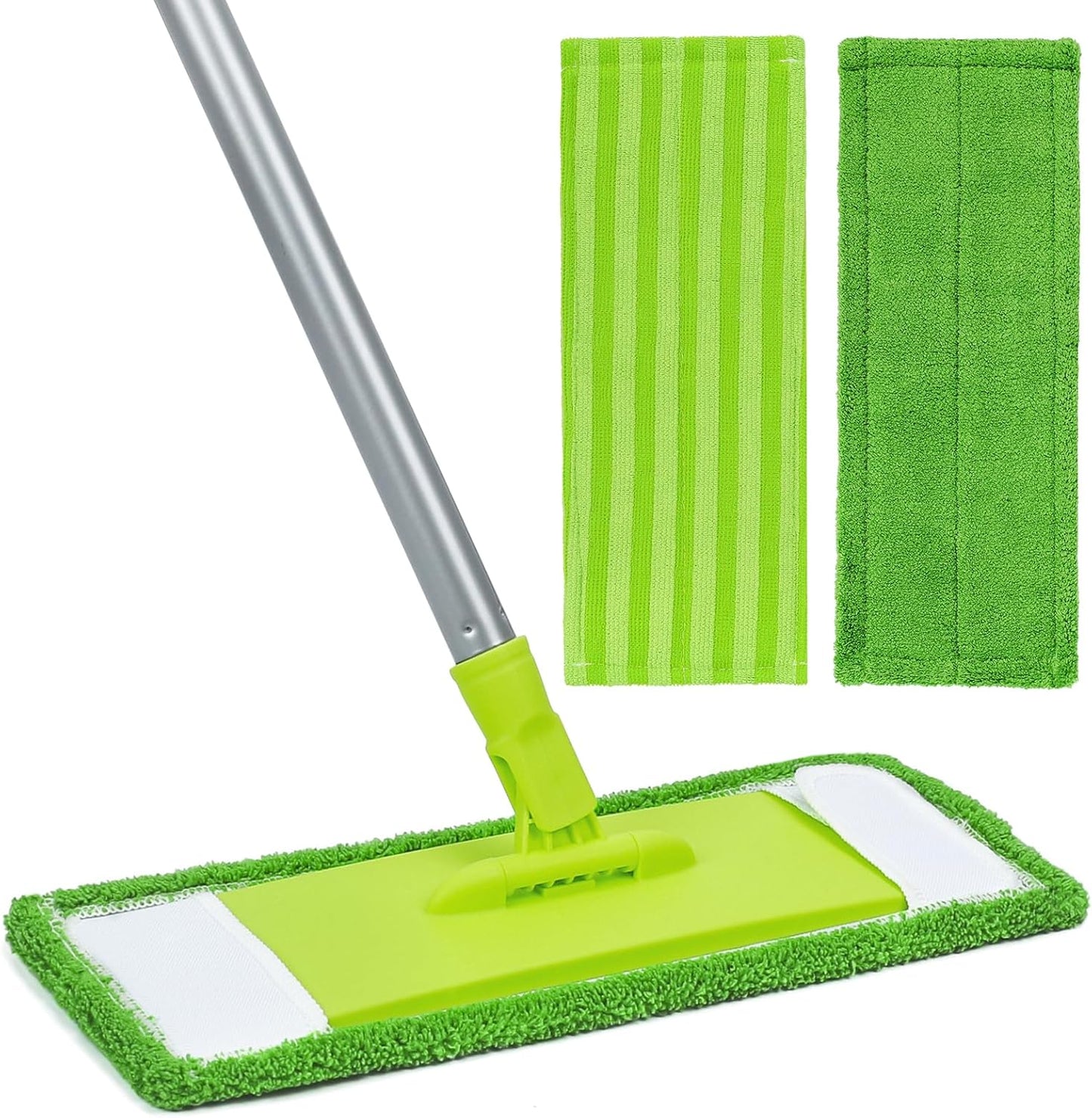 19 Inch Dust Mops for Floor Cleaning with 2 Mop Refill Pads Floor Duster with 58” Long Handle Microfiber Sweeper for Hardwood Tile Baseboard