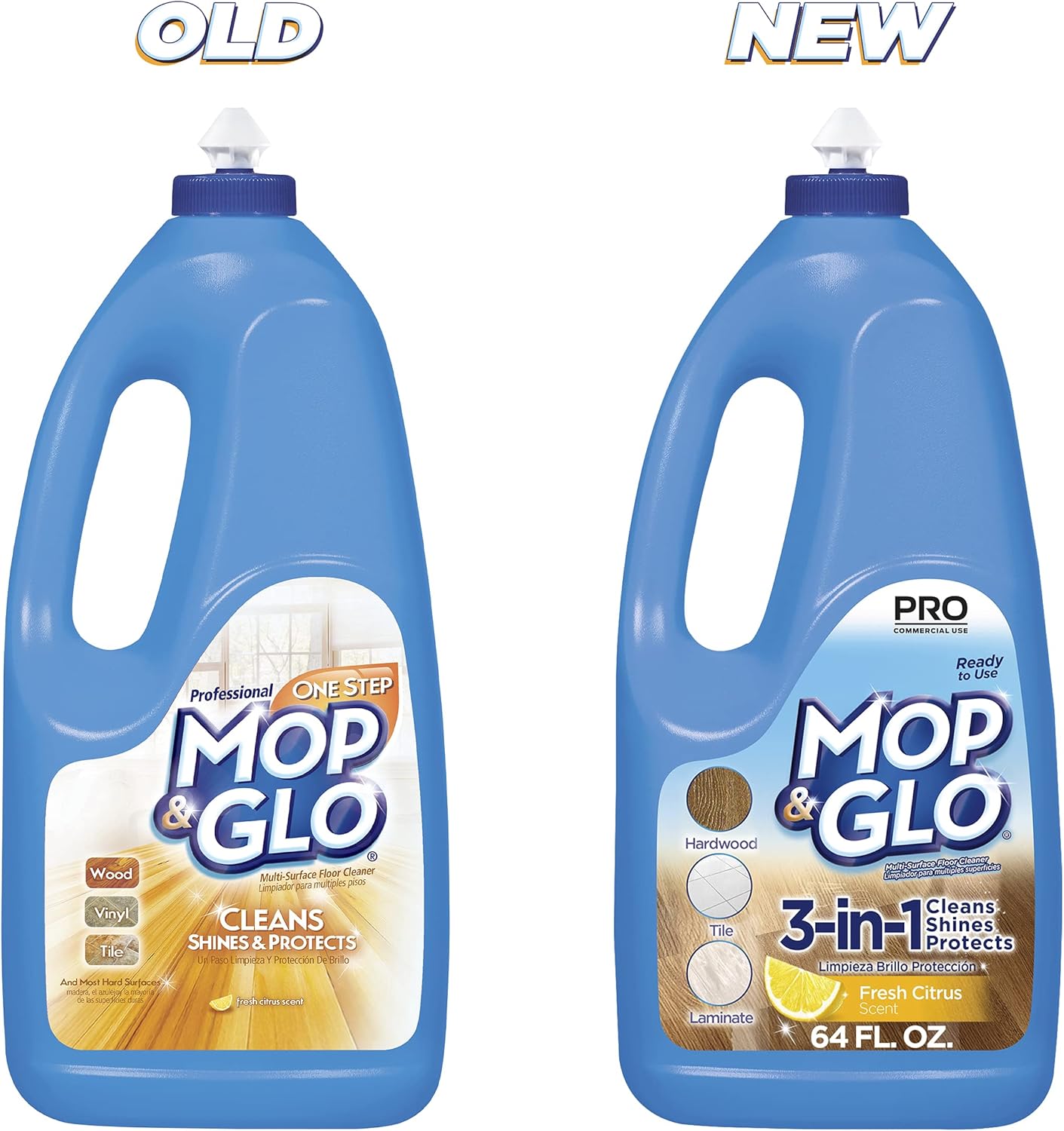 Mop & Glo Professional Multi-Surface Floor Cleaner, Fresh Citrus Scent, 64 Oz