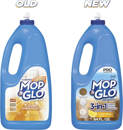 Mop & Glo Professional Multi-Surface Floor Cleaner, Fresh Citrus Scent, 64 Oz