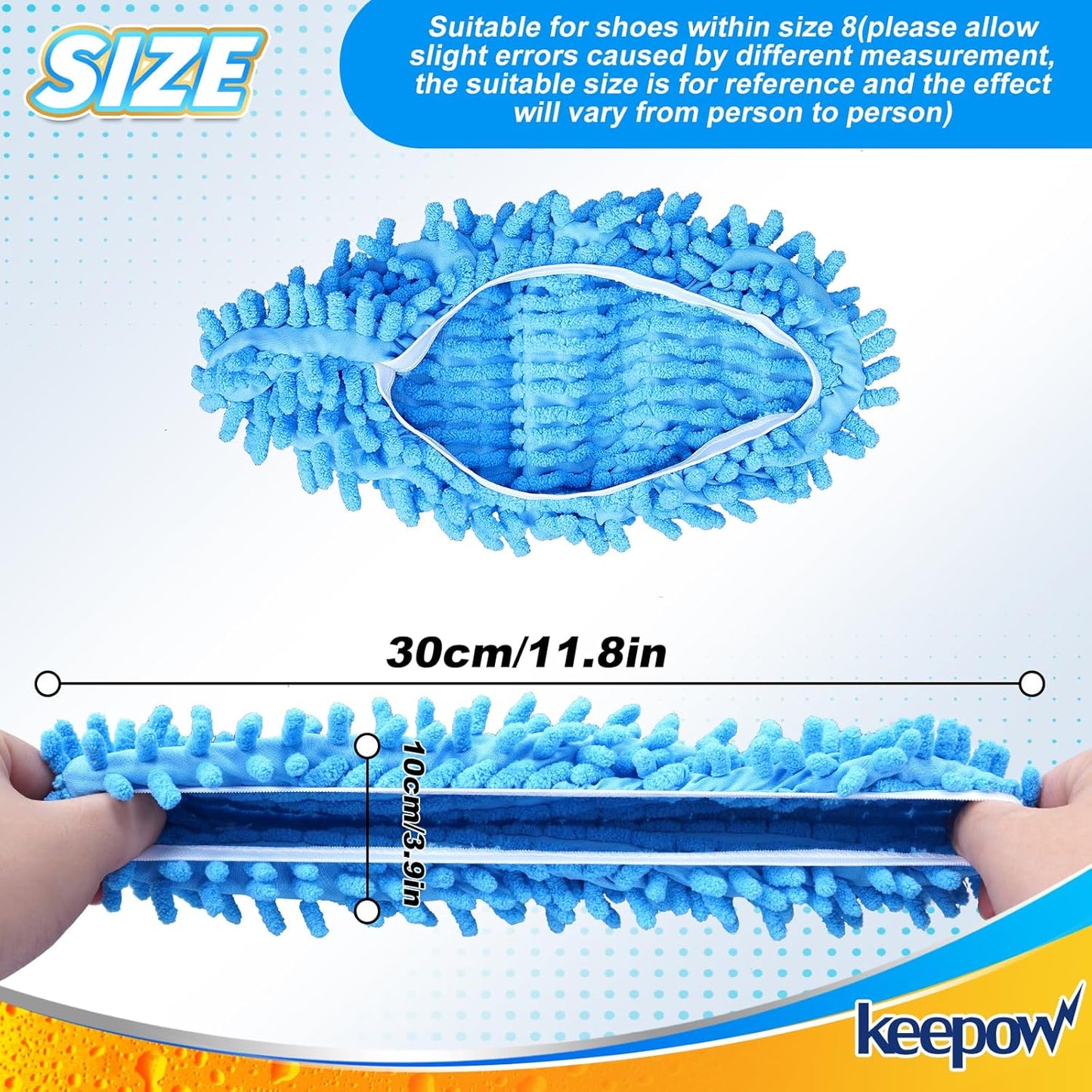 6 Mop Slippers for Floor Cleaning Mop Socks for Women Washable Mopping Socks Feet Foot Slippers Dust Mopping Shoes Microfiber Moppers Slippers for Women Men House Cleaning (3 Pairs)