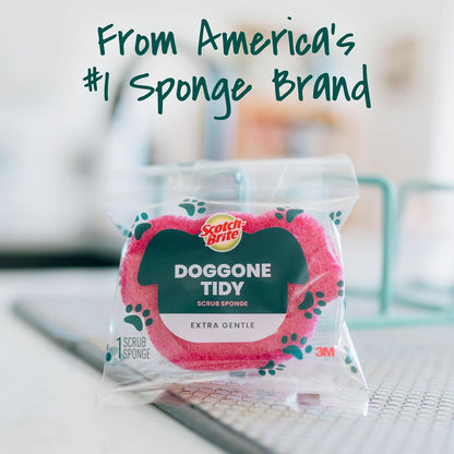 Scotch-Brite Doggone Tidy Non-Scratch Scrub Sponge, Two- Sided, Limited Edition, 1 Sponge