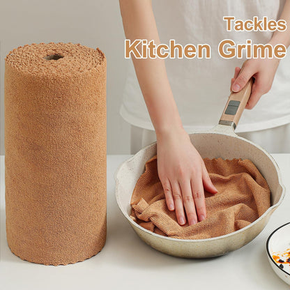 80 Pack Microfiber Cleaning Cloth Roll Reusable Paper Towels 12"x12" Tear Away Cloth, Microfiber Towels for Cars, Wash Cloths, Lint Free Dark Grey Rags for House, Kitchen,Window,Cleaning Supplies