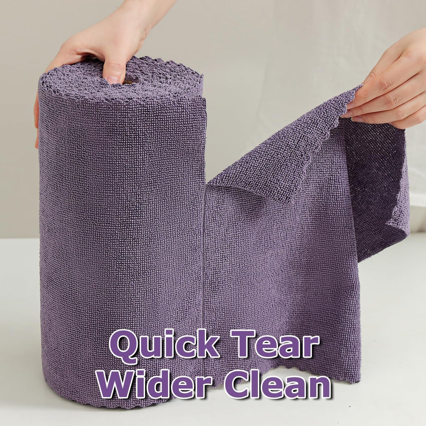 80 Pack Microfiber Cleaning Cloth Roll Reusable Paper Towels 12"x12" Tear Away Cloth, Microfiber Towels for Cars, Wash Cloths, Lint Free Dark Grey Rags for House, Kitchen,Window,Cleaning Supplies