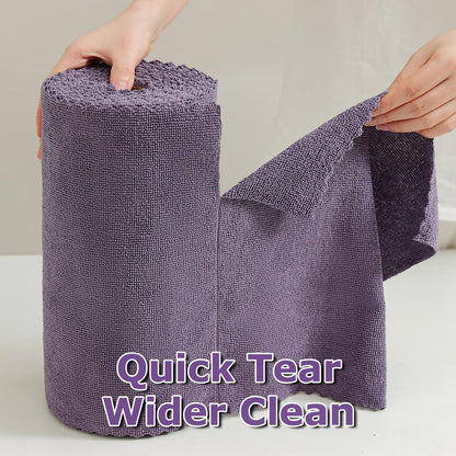 80 Pack Microfiber Cleaning Cloth Roll Reusable Paper Towels 12"x12" Tear Away Cloth, Microfiber Towels for Cars, Wash Cloths, Lint Free Dark Grey Rags for House, Kitchen,Window,Cleaning Supplies