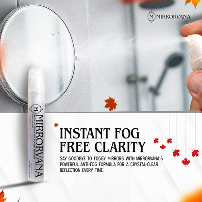 MIRRORVANA Anti Fog Spray for Shower Mirror (1 Bottle) - Maintains Fog Free Bathroom Shaving Mirrors for Men and Women - Long-Lasting Protection from Fogging for a Crystal Clear Reflection (7 ml)