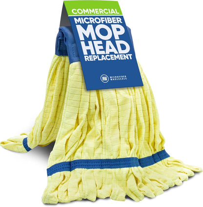 Commercial Mop Head Replacement – 1 Pack Medium Red Microfiber Tube Mop (14 oz.) | Industrial Wet Mops | Refill Heads, Machine Washable, Heavy Duty | Hardwood, Tile, Laminate, Vinyl Floors