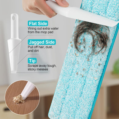 JOYMOOP 18 Inch Dust Mop for Hardwood Floors, Heavy Duty Industrial Wet Dry Mops with Telescopic Handle, Includes 5 Microfiber Mop Pads