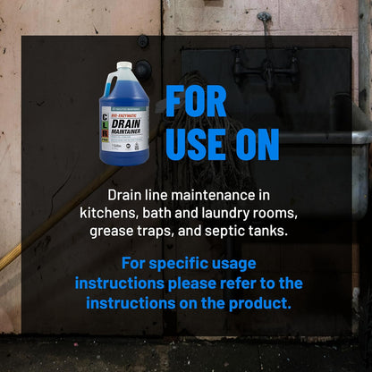 CLR PRO Commercial Drain Line and Grease Trap Treatment, Preventative Maintenance Microbial Formula, 1 Gallon Bottle
