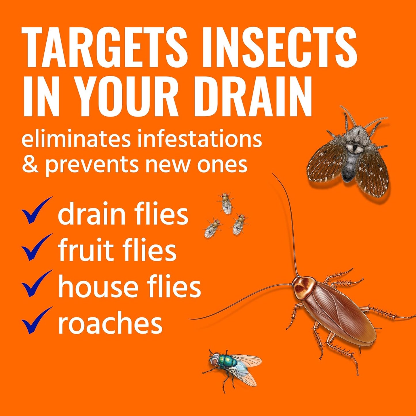 TERRO T590 Drain Insect Killer Foam 1-Pack - Indoor Infestation Treatment for Cockroaches, Drain Flies, House and Fruit Flies with Extension Tube Application