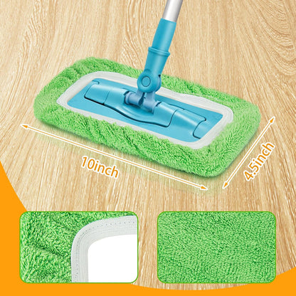 Unoutur Reusable Dry Sweeping Cloths Microfiber Wet Mop Pads Compatible with Swiffer Sweeper Mop Replacement Sweeping Mopping pad Refills for Hardwood Surface Floor Cleaning (4PCS)