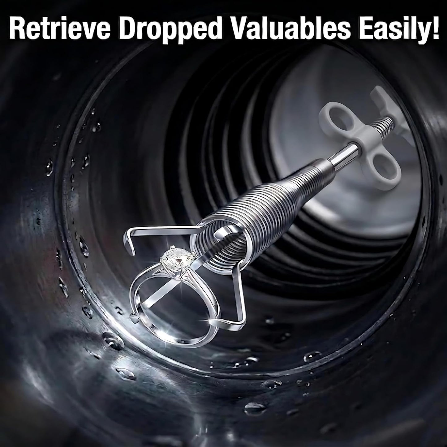 Drain Clog Remover Snake Tool for Hair and Debris, Unclog Toilet, Sink, Shower, Bathtub, Sewer