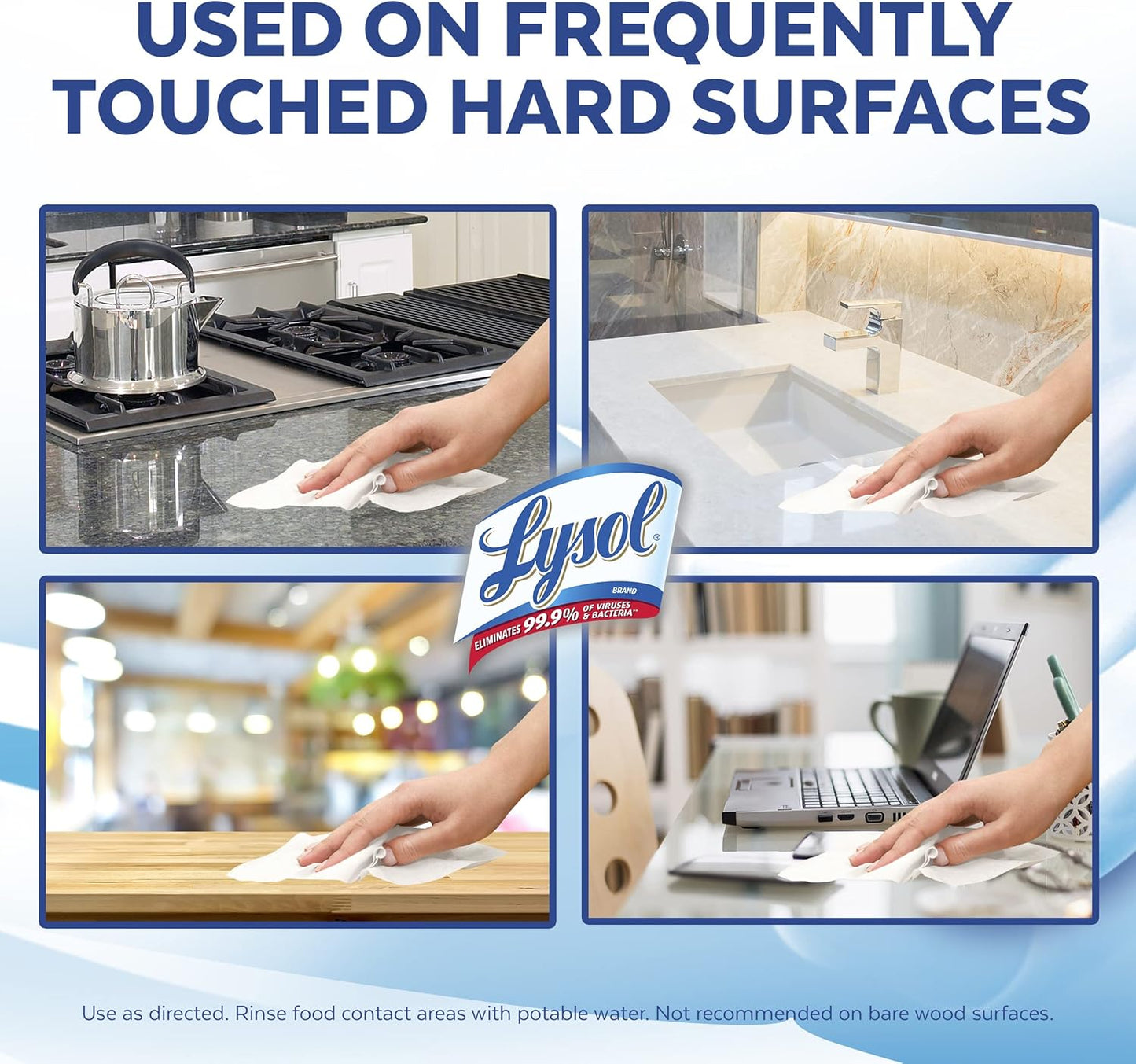 Lysol Disinfectant Wipes, Multi-Surface Disinfectant Cleaning Wipes, For Disinfecting and Cleaning, Crisp Linen, 80 Count (Pack of 4)