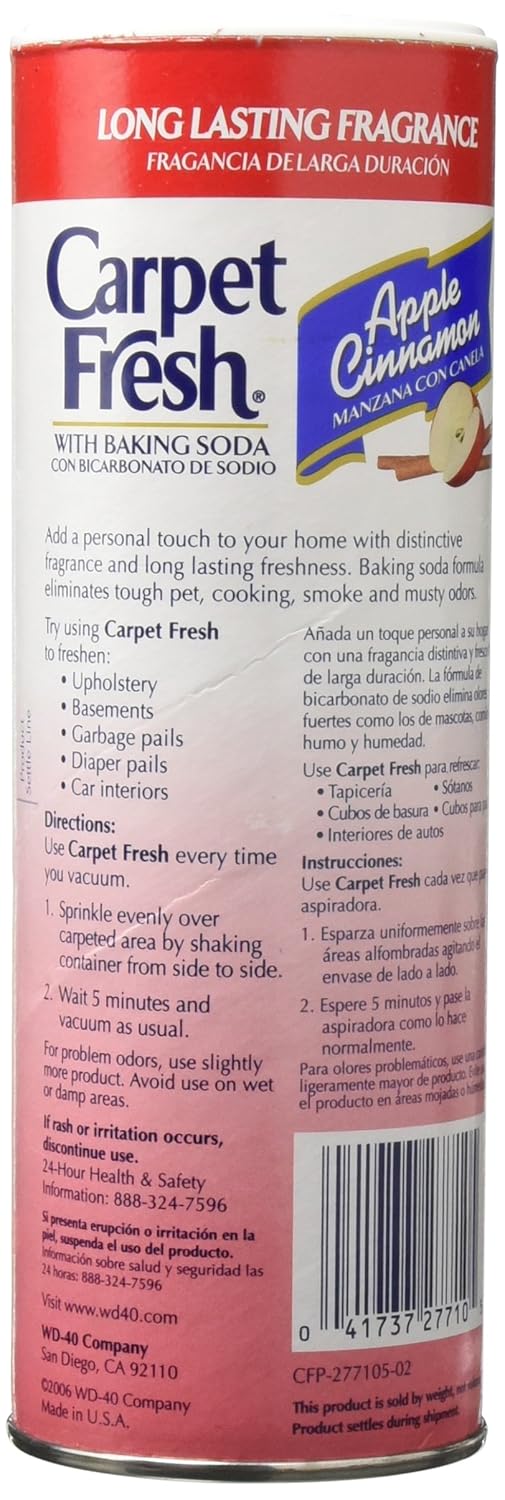 Carpet Fresh 277119 Rug and Room Deodorizer with Baking Soda, 14 oz. Apple Cinnamon Fragrance
