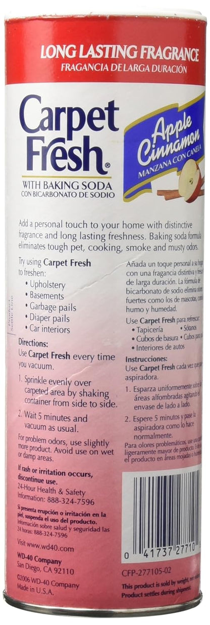 Carpet Fresh 277119 Rug and Room Deodorizer with Baking Soda, 14 oz. Apple Cinnamon Fragrance