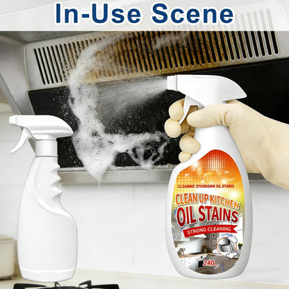Heavy-Duty Kitchen Degreaser Spray, Multi-Purpose Foam Cleaner for Stovetops, Pans, Countertops & Appliances, Powerful on Grease and Oil Stains, No-Rinse Formula, 350ml/12oz, Lemon Scent（2 Pack）