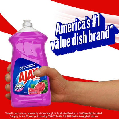 Ajax Ultra Liquid Dish Soap Orange Scent, Triple Action, 90 fl oz Bottle