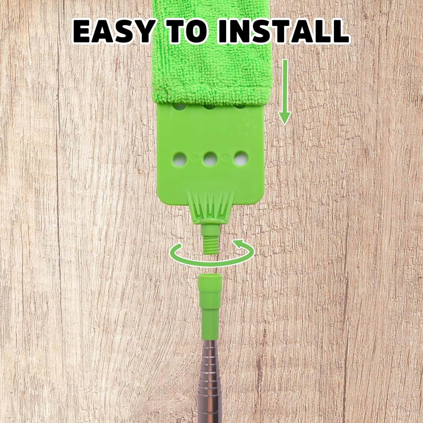Cobweb Duster with Extension Pole, Bafezoze Ceiling Fan Duster with Long Handle, Spider Web Brush Flat Duster for Under Appliances High Ceilings Outdoor