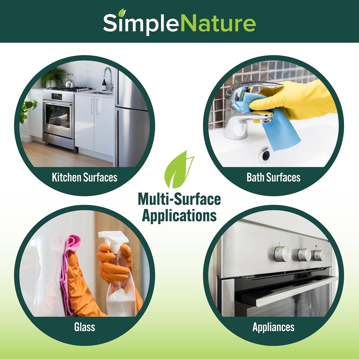 SimpleNature 45% Vinegar (1 Gallon) - Highly Concentrated Vinegar for Heavy-Duty Cleaning Power for Home & Patio, Limescale Removal & DIY Formulas - Dilutes Easily - Free of Dyes or Fragrance