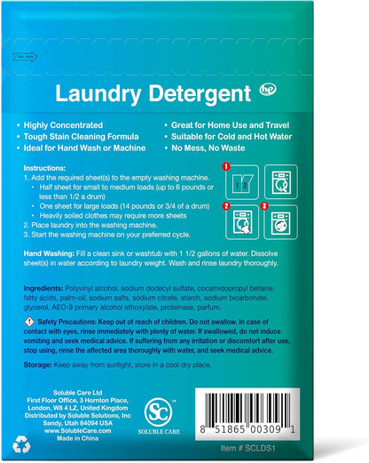 Dissolvable Toilet Bowl Cleaner Sheets (No Bottles, Easy Clean, Quick-Dissolving, Mess-Free, Septic-Safe Cleaning for Home & Office) - 40 Sheets, Pine Scent