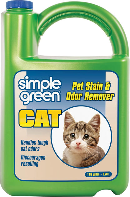 Cat Stain & Odor Remover - Enzyme Cleaner for Cat Urine, Feces, Blood, Vomit - 32oz